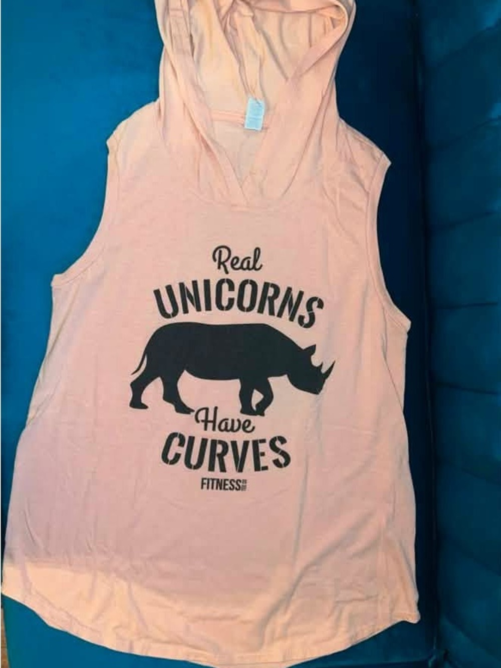 District Peach Hooded Muscle Tank